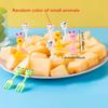 10pcs - Animal Fruit Fork Color Random Reusable Fruit Fork Creative Cute Plastic Fruit Fork Set Bento Label