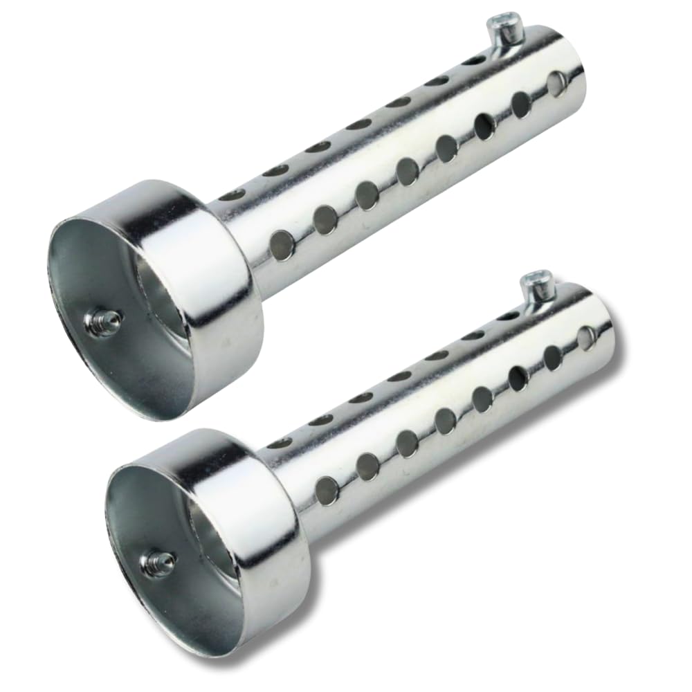 Tropchou Motorcycle Silencer Baffle with Volume Adjustment Stainless Steel Width 45mm серебряный