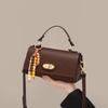 Bag Women's New Women's Bag Autumn and Winter Leather One Shoulder Crossbody Bag Fashion High-end Portable Small Square Bag