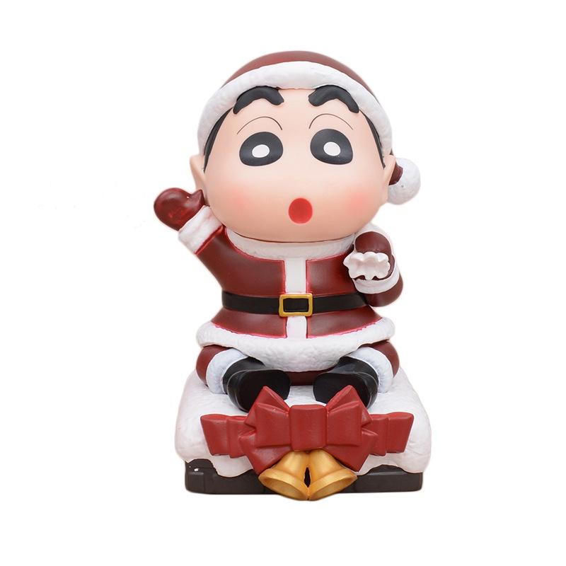 Wild Field Shinnosuke Crayon Shin-chan Christmas Static Scene Action Figure Collectible Box Set Wholesale