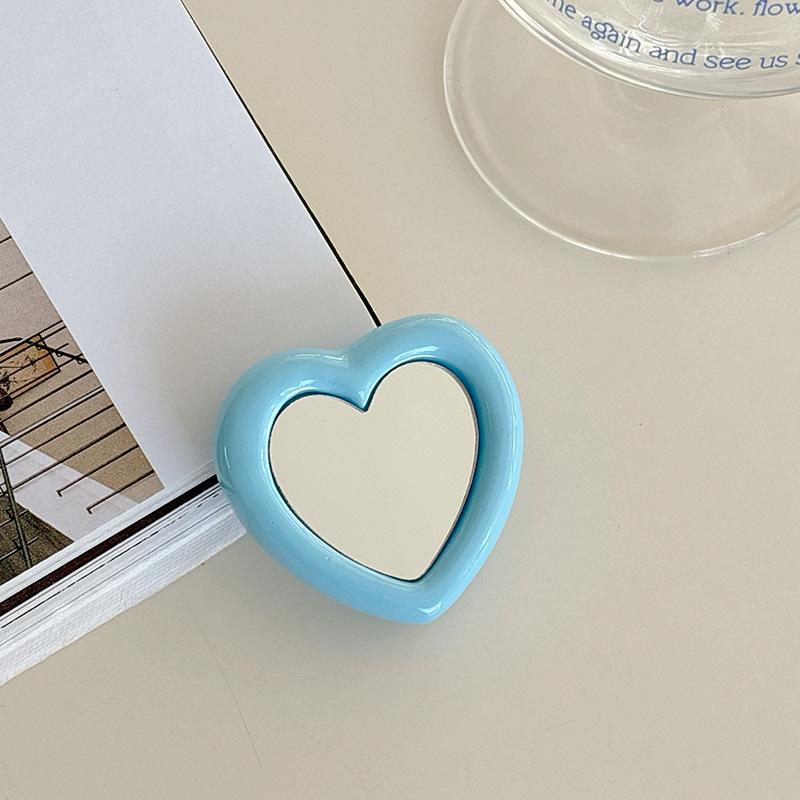 Mobile Phone Airbag Holder, Love Mirror Back Sticker, Retractable And Portable Portable Desktop Watching Drama Stand, Niche Creativity