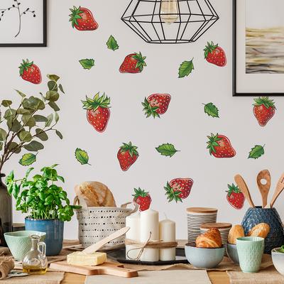 Geschilderde Aardbei Doe-het-zelf Keuken Restaurant Koelkast Stickers Huis Achtergrond Verfraaiing Muurstickers