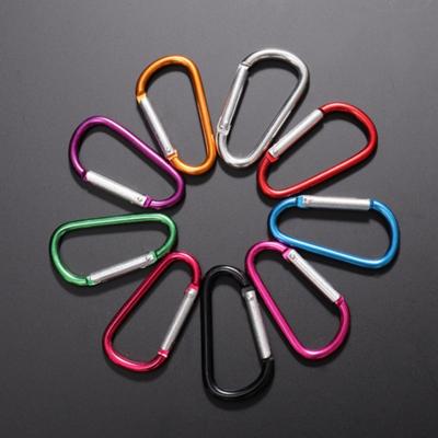 20pcs Mini Carabiner Keychain Alluminum Alloy D-ring Buckle Spring Carabiner Snap Hook Clip Keychain Outdoor Camping Daily Use