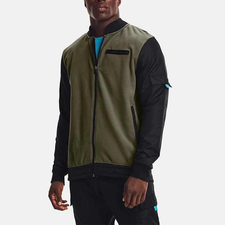Under Armour ColdGear® Infrared Utility Flight Training Logo Color Block Jacket Men Jacket Green 1366198-001