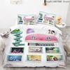 Gabby's Dollhouse Bedding Set Kawaii Bed Linen Set Single Double Size Home Decor For Girls Kids Cartoon Cute Cat Duvet Cover Set