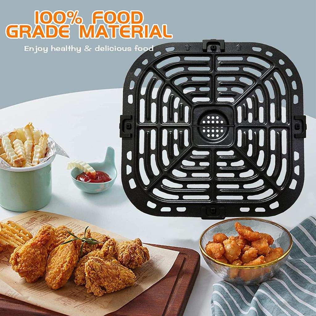 6QT Air Fryer Rack for Instants Pot Vortex Plus 6QT XL Air Fryers, Premium Air Fryer Grill Crisper Plate Pan Tray Grate Shelf Grid for Instants