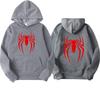 Mens Oversized Streetwear Hoodie With Spider Print - Soft Cotton Blend Loose Fit Casual Sweatshirt