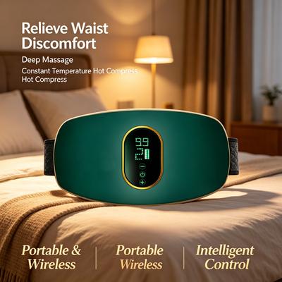 Portable Wireless Heat Massage Belt for Waist and Belly, Home and Office Use