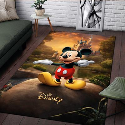 1 ks Disney Mickey Mouse a Minnie (46)01 Vzorovaný koberec Plošný koberec Protiskluzový koberec Ručně pratelná podložka Vhodné pro obývací pokoj ložnici Dekorace domova
