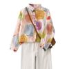 Camicia Vintage a Maniche Lunghe con Stampa Floreale 2026