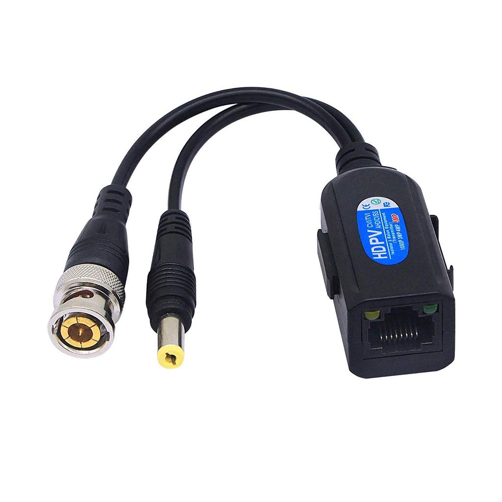 SinLoon Balun Video Passivo 1080 MP Trasmettitore-Ricevitore di Rete per Telecamere di Sorveglianza Full HD Mini Confezione da 2 P-5 BNC-RJ45 a Lunga Portata HD-TVI/CVI/AHD
