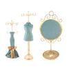 Modern Jewelry Display Stand Rack For Girls Bedroom Teal Mannequin Earring Rack Necklace Organizers And Home Decoration