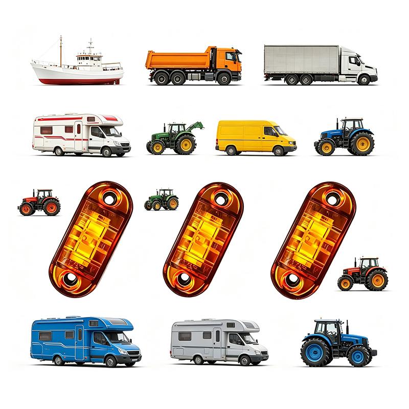 2/5/10PCS 12V 24V Universal Marine Boat Navigation Light Truck Warning Signal Side Marker Lights Clearance Lamp Car Accessories 3