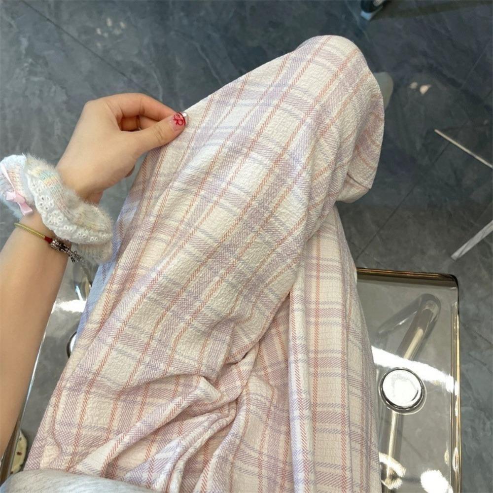 Wide Leg Casual Pants Women High Waist Sweet Trousers Fashion Girls’ Sleepwear  Spring Autumn