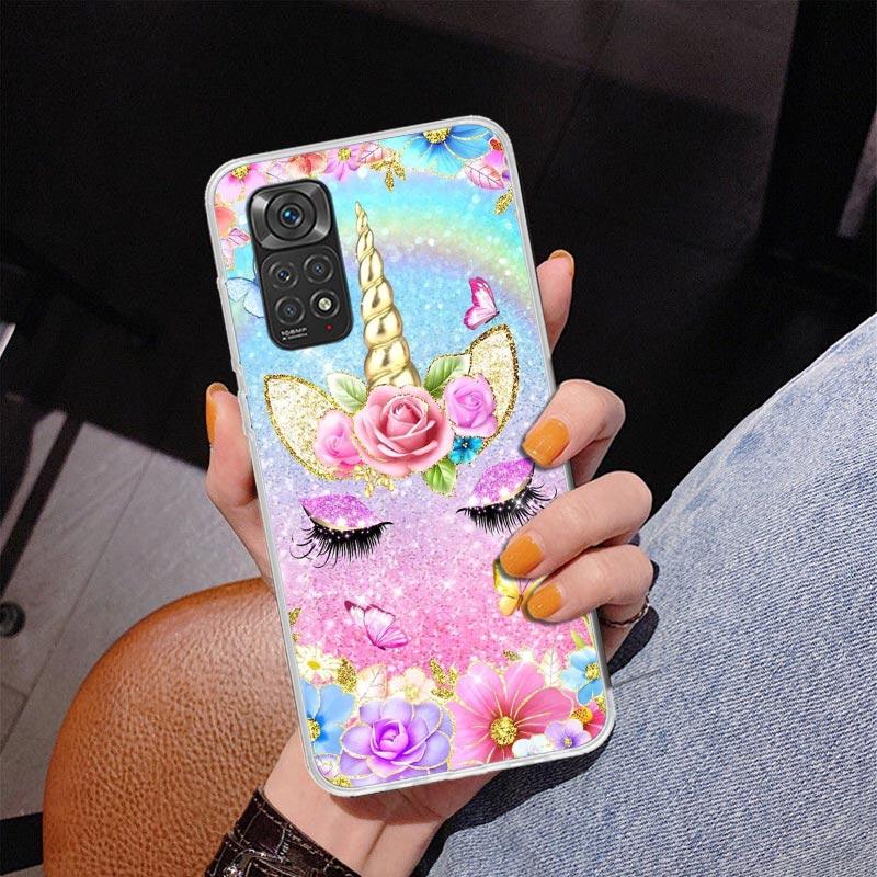 Pink Unicorn Rainbow Phone Case For Xiaomi Redmi Note 15 14 13 12S 12 11 Pro Plus 14S 11S 11E 10 10S 11T 5G Personalized Cover R