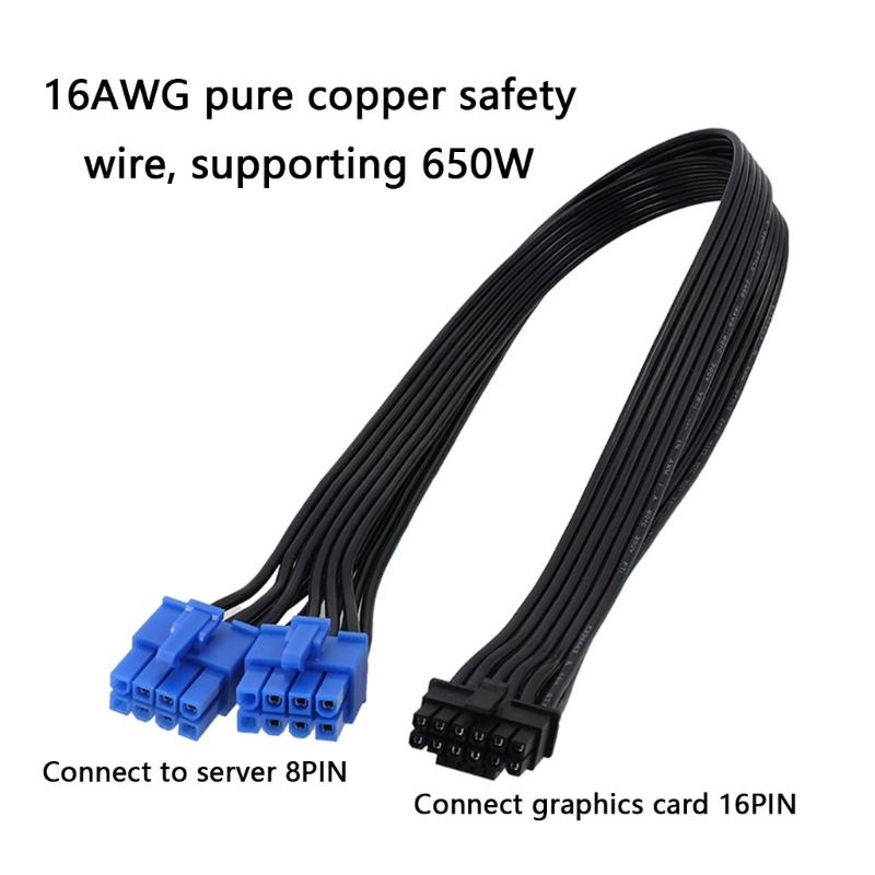 8Pin 16Pin Flexible Servers GPU Power Cord Supports Heavy Load AntiInterference Construction For Stable Energy Transfer