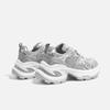 Small Platform Dad Shoes Women's 2025 Spring New Silver Mesh Fashion Versatile Height-increasing Casual Sports Shoes