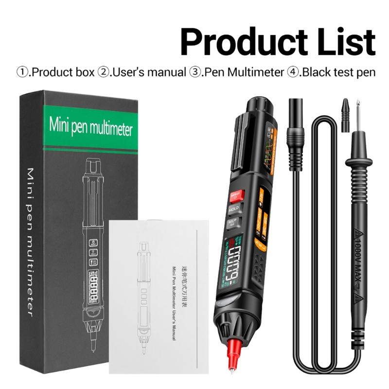 Tester napětí s hlasovým odečtem Elektrický tester Multimetr s perem Malý multimetr Profesionální multimetr s perem