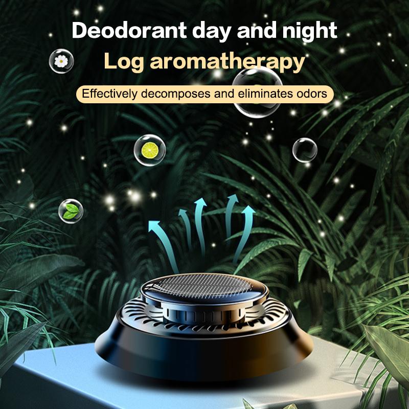 Solar Car Fragrance Diffuser Long Lasting Rotating Car Aromatherapy Car Essential Oils Diffusers Deodorizing Car Interior Parts