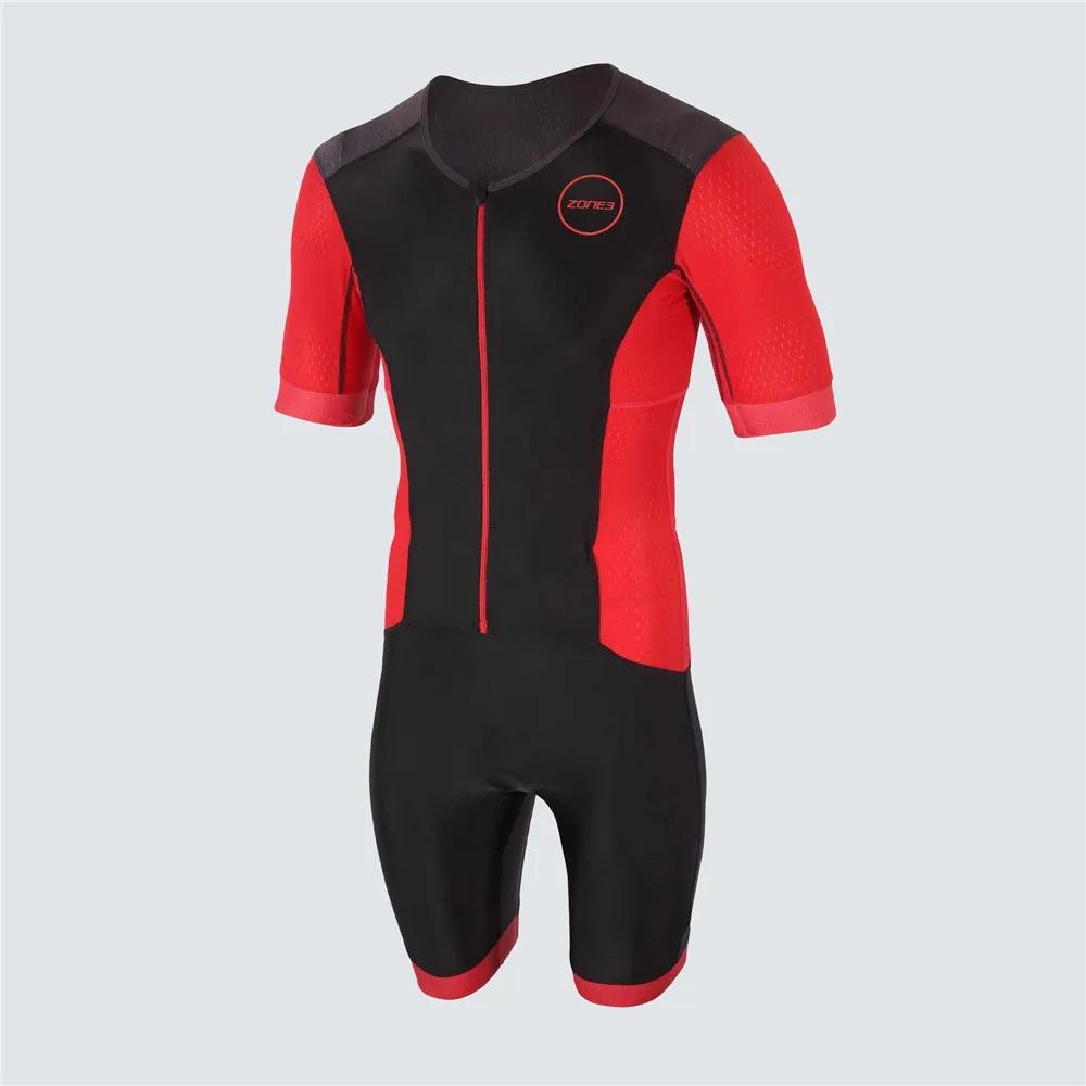 Zone Men Cycling Short Sleeve Swiming Suit Triathlon Bike Racing Tri Suit Maillot Ciclismo Swimming Running Clothing Skinsuit
