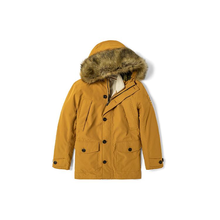 Timberland Parka Coats Men's Wheat Hooded Thickened Fleece Lined (Unisex) Parka Coats A22VQ P47