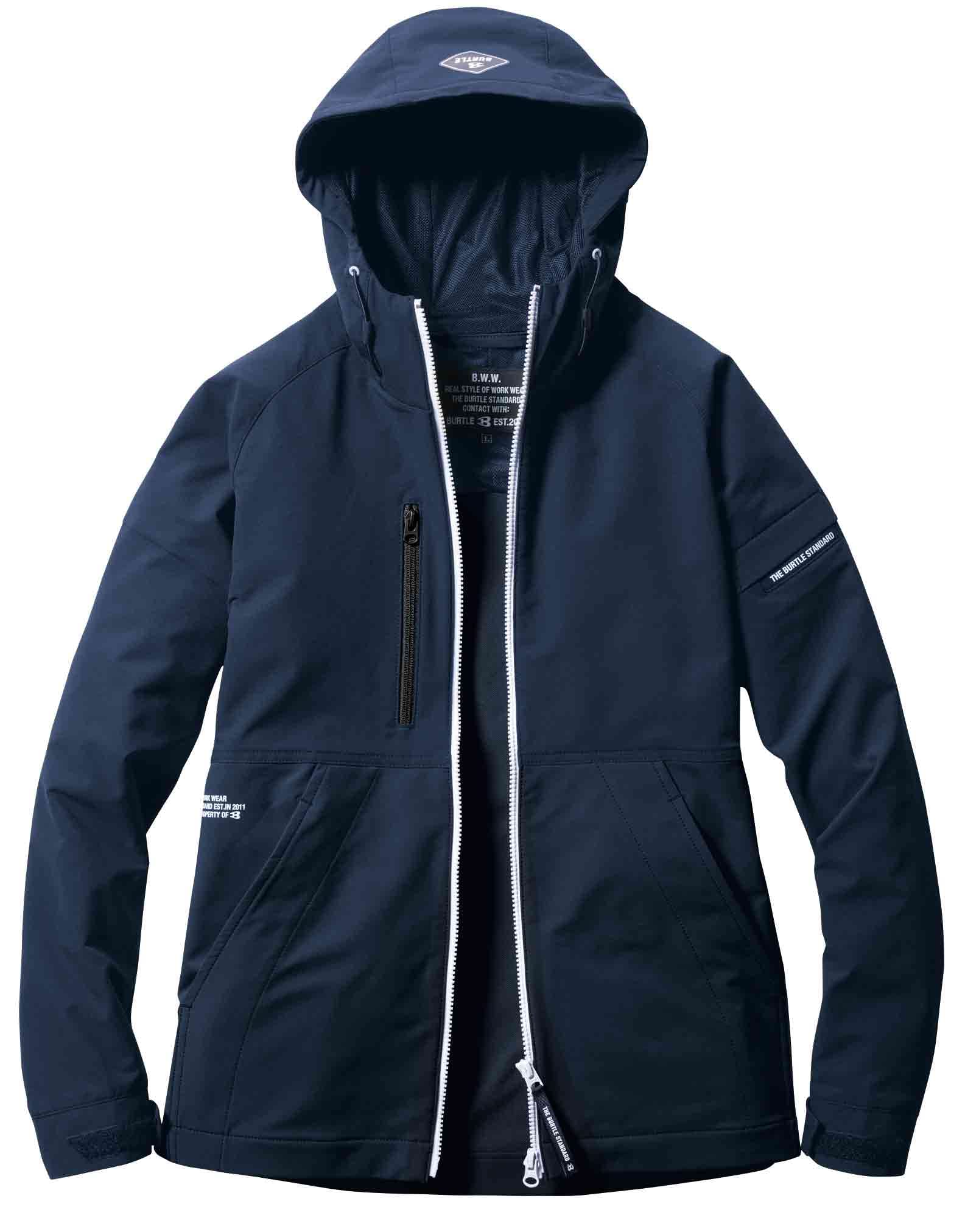 

BURTLE Hoody Jacket Navy 9515 3 M Sweat Quick Electrostatic (Unisex) [Deodorizing, Absorbent, Drying, Stretch, Care] тёмно-синий