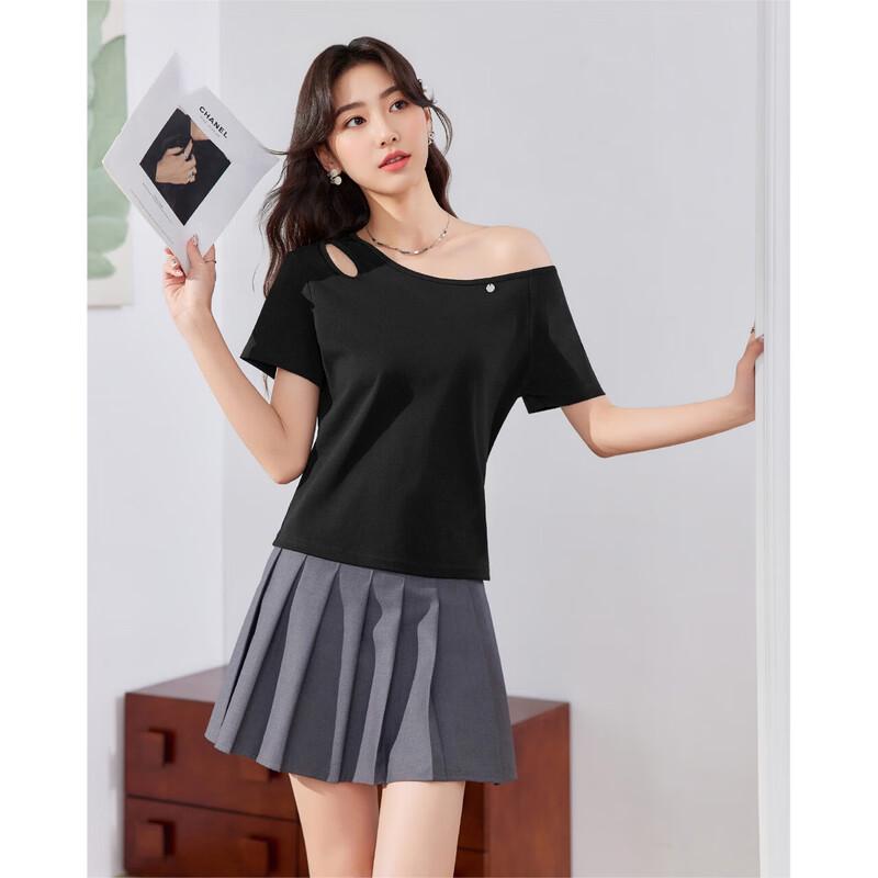IEF Koreanischer Stil Ein-Schulter-Schlankmacher-Top