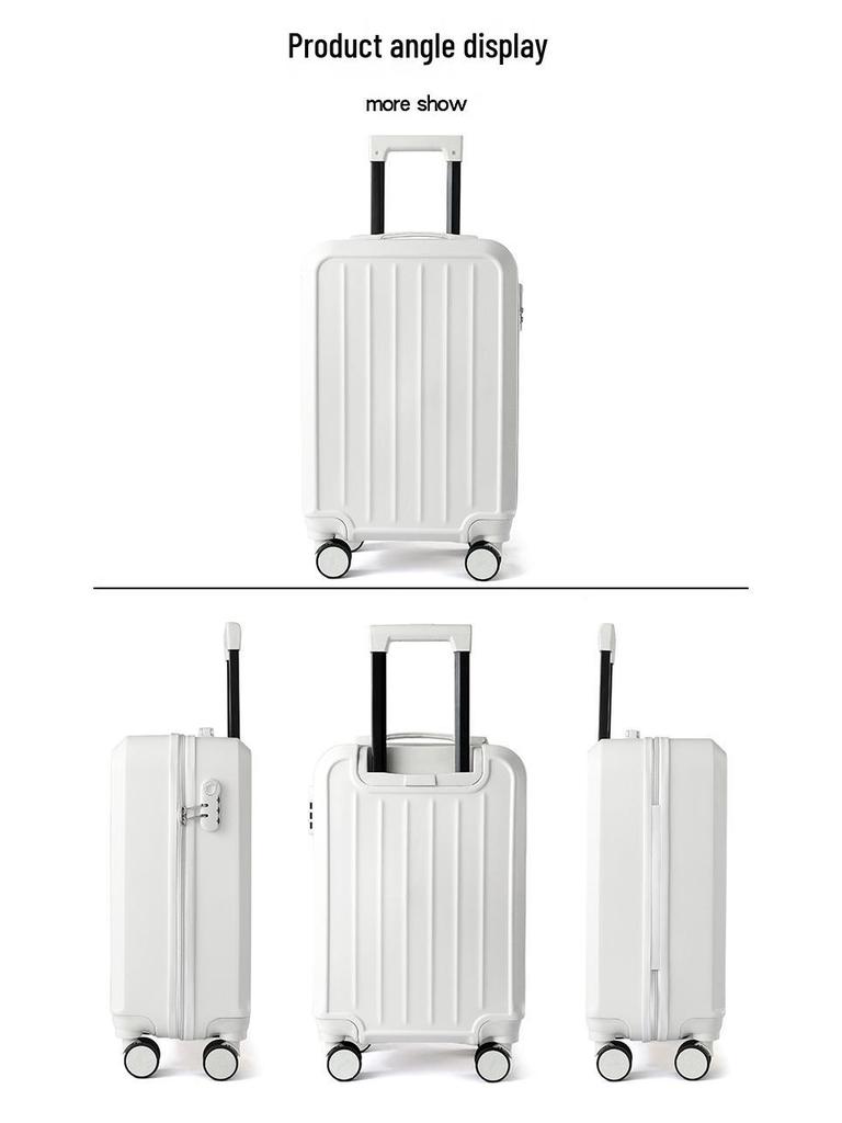 20-Inch Solid Color Suitcase with Logo Printing, Universal Wheels & Combination Lock