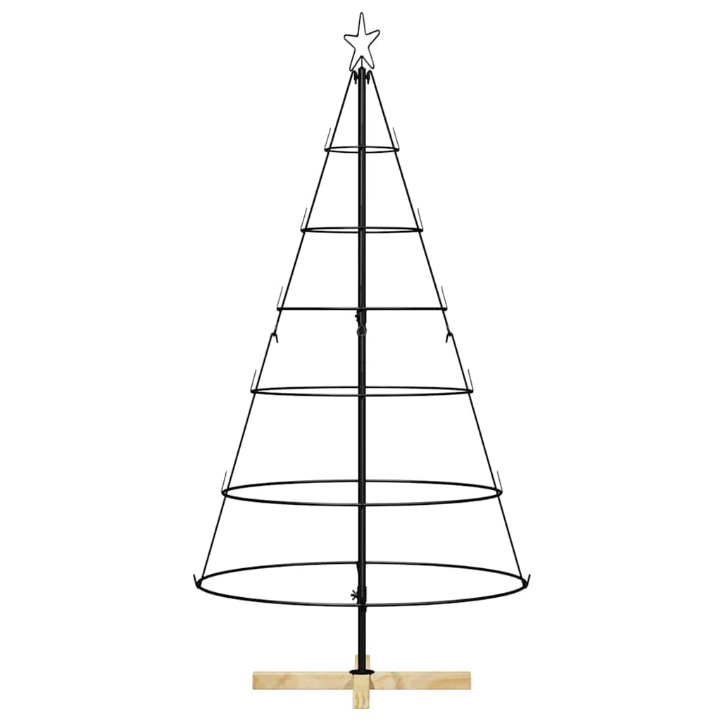 Christmas Decoration with Stand Black 154 cm Steel