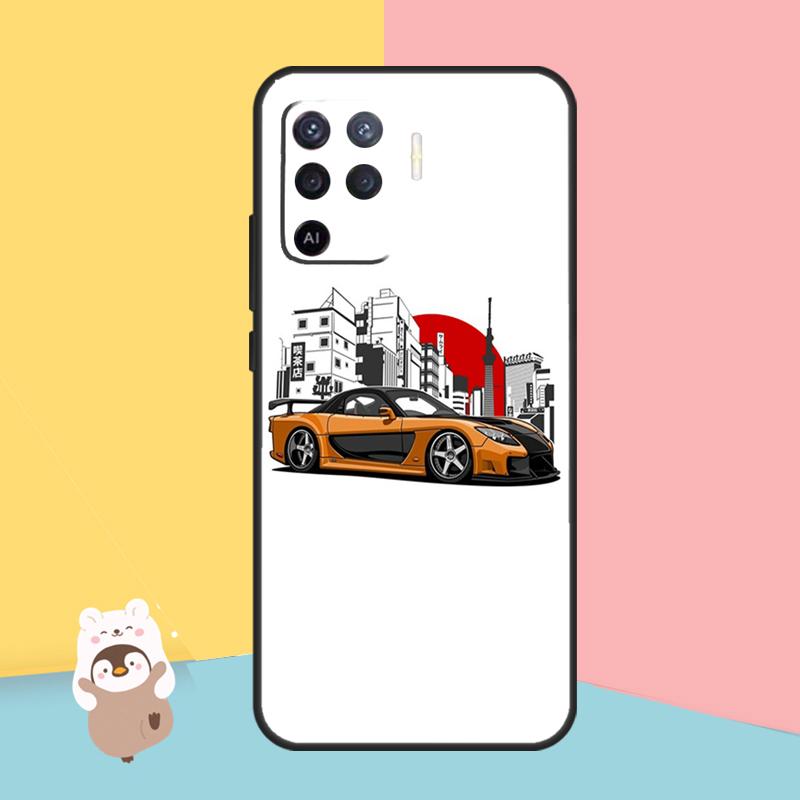 JDM Car RX7 MX5 Case For OPPO A54 A74 A94 A52 A72 A83 A91 A93 A15 A16 A5 A9 A31 A53 A53S 2020 Back Cover