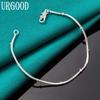 925 Sterling Silver 1.7mm Snake Chain Bracelet Fashion Jewelry