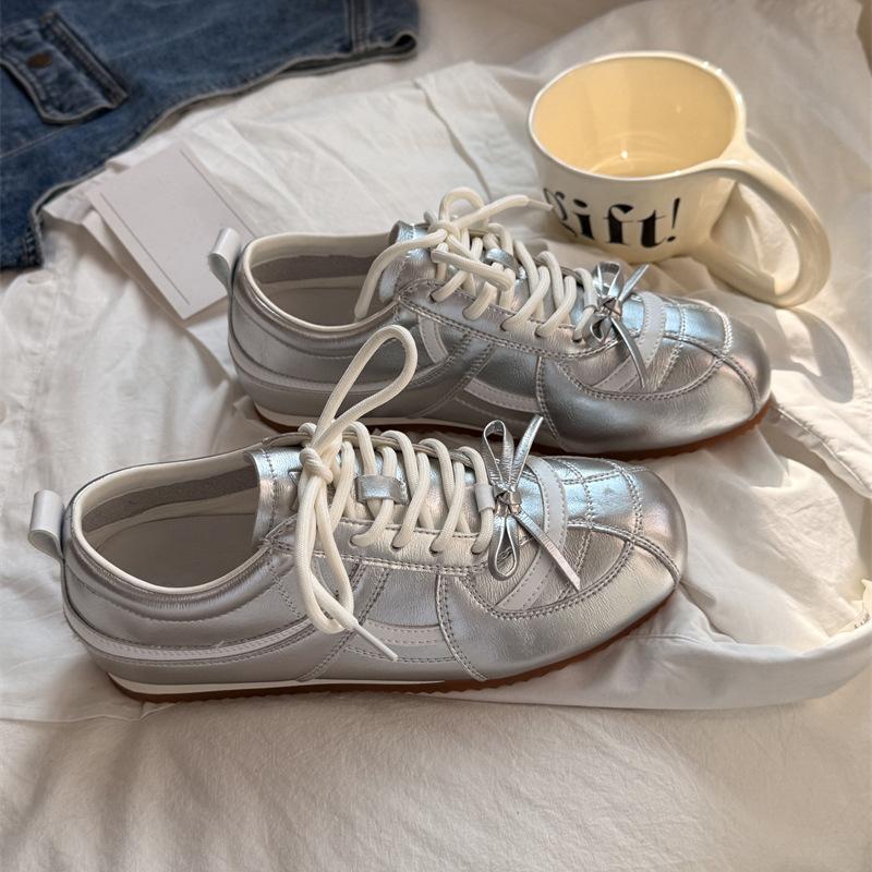 Inner height increase German training shoes women's 2025 autumn new ballet Mary Jane shoes cowhide lightweight versatile sports and leisure shoes