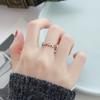 Korean Style Gold-Plated Titanium Steel Hollow Flower Ring for Women