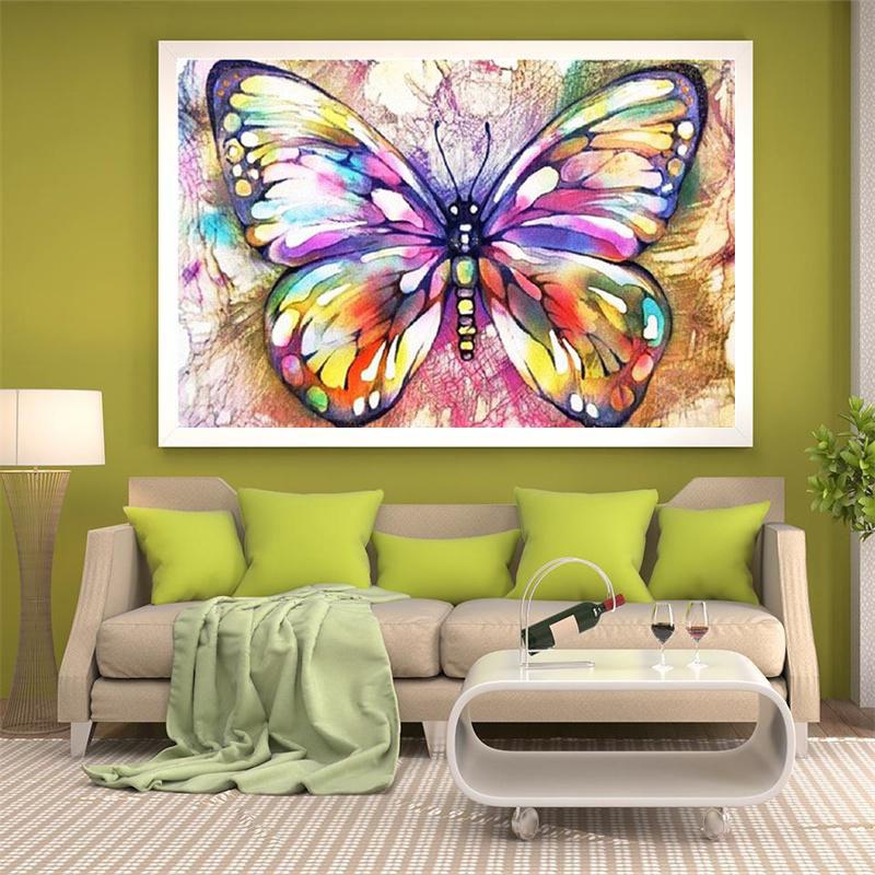 

5D Diy алмазная живопись большой цветок бабочка набор крестиков полная алмазная вышивка мозаика художественная картина стразы Декор подарок Full Round 20x30cm