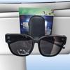 1pc Car Sunglass Holder for Car Visor Sunglasses Clip Magnetic Leather Glasses Eyeglass Holder Truck Car Accessories