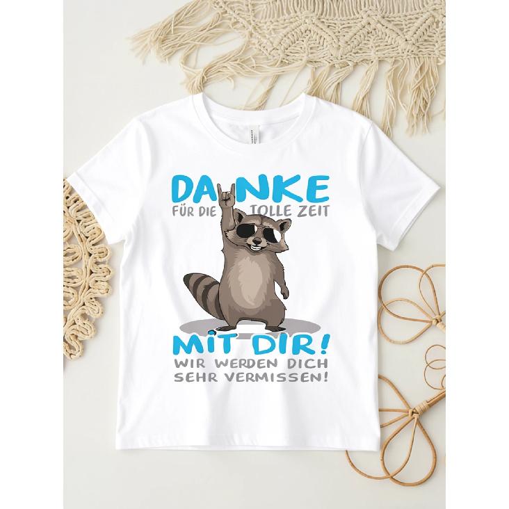 T-Shirt with Text Danke Fur Die Tolle Zeit Mit Dir Colleagues Job Change for Men Women Unisex All Season Funny T-Shirt