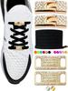 Elastic No Tie Shoe Laces Bling Diamond Cross Locks Shoelace Charms for Women Sneakers Luxury Smart Buckle AF1 Metal Shoelaces