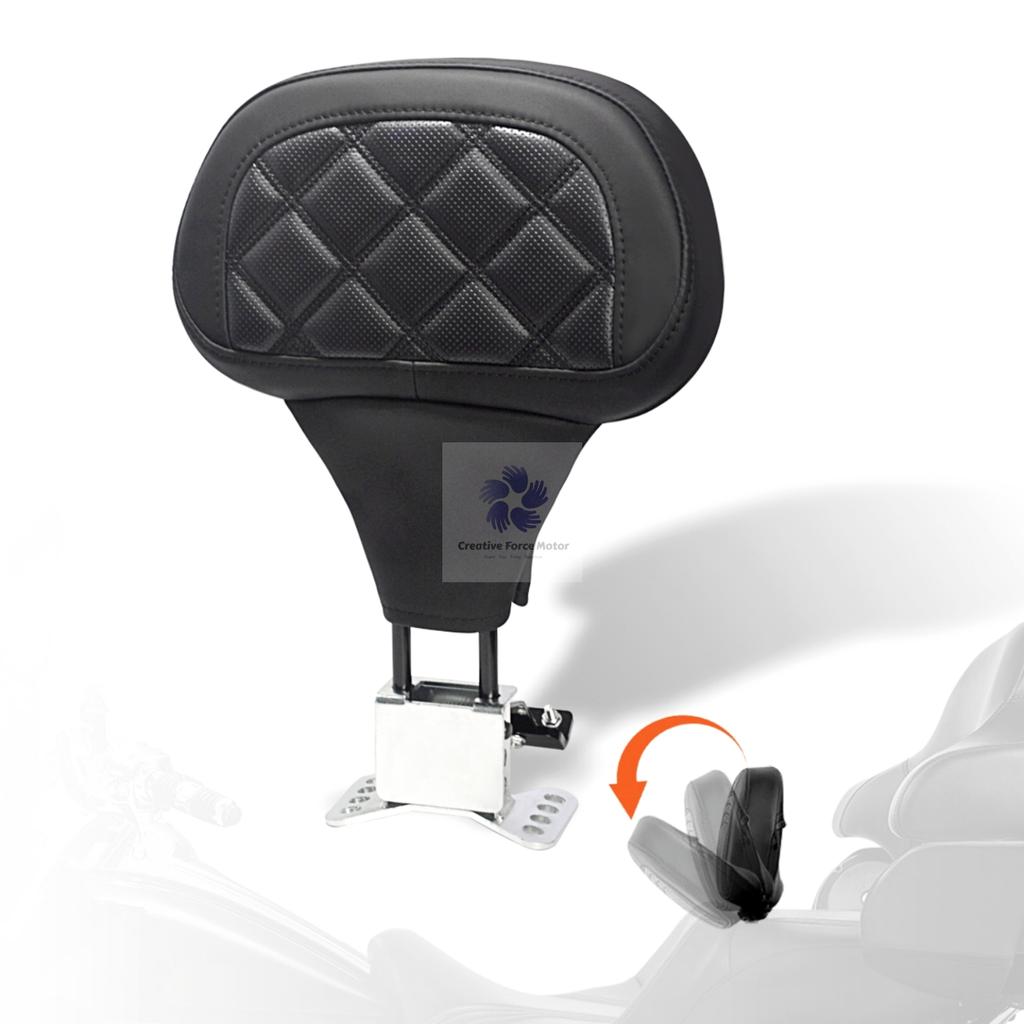 Motorcycles Front Driver Rider Seat Backrest Pad Adjustable For Harley Davidson Touring Road King Street Electra Glide 2009-2025
