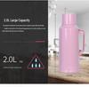 Compact 2L Classic Hot Water Bottle – Insulated Thermos with Plastic Shell for Dorm Use, 5 lbs