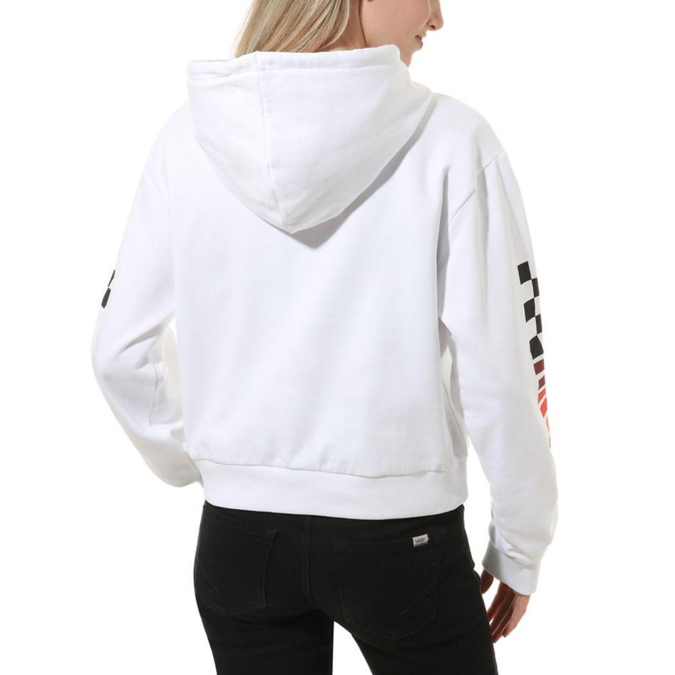 Vans Sports Casual Long Sleeve Hoodie Women hoodies White VN0A47YDWHT