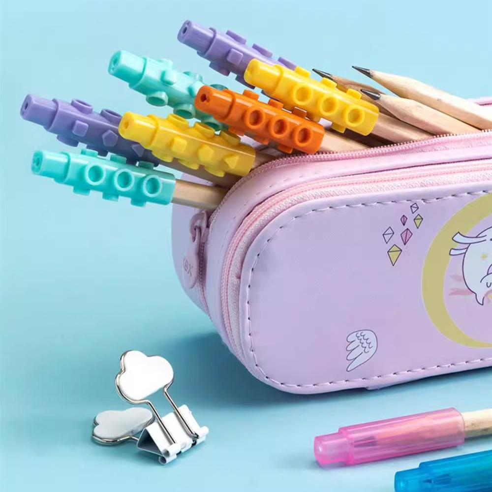 Student Pen Cap Protective Cover Grip Pen Extension Rod Pencil Cover Grip Pen Extension