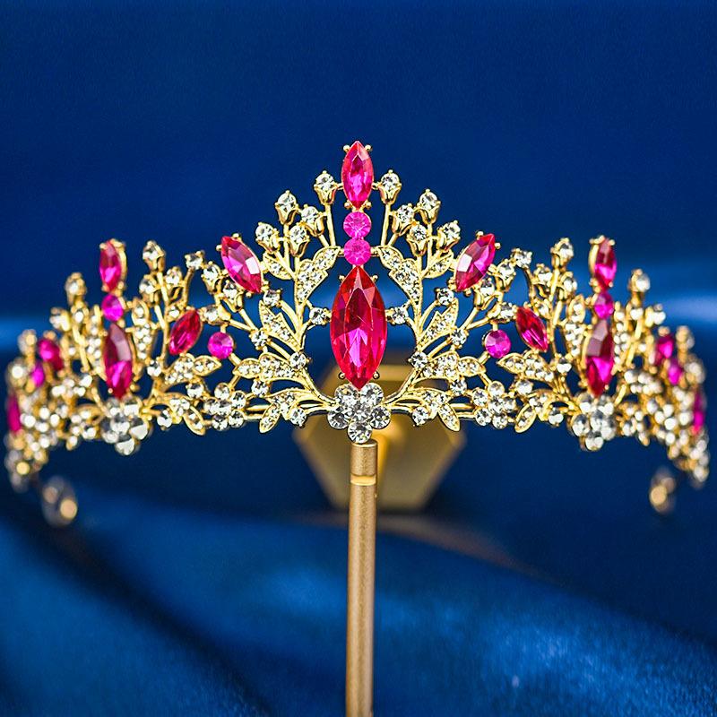 Bridal Tiara Crown Wedding Dress Hair Accessories Stage Host Welcome Baroque Queen Birthday Jewelry Women