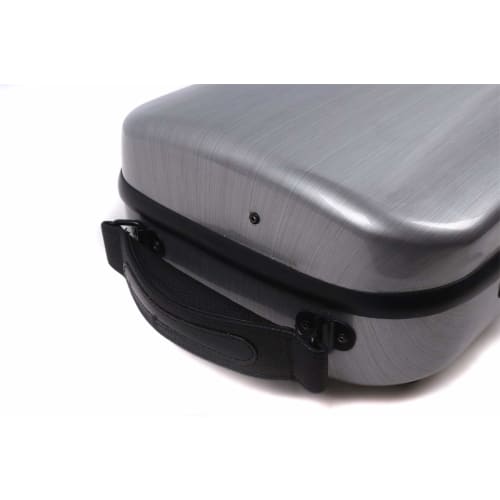 Yinfente 4/4 Violin Case, Carbon Fiber, Fiberglass, Rectangular, Strong Light, Full Size, with Music Bag, Silver Color