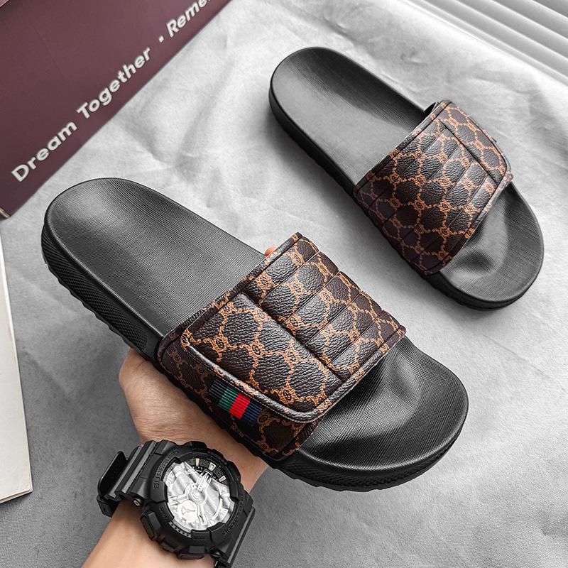 Men's Adjustable Trendy EVA Slippers: High-End, Indoor/Outdoor Summer Style with Magic Tape