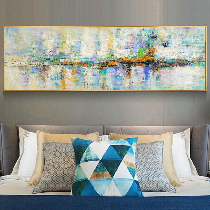 

Печать на холсте-бирюзовые абстрактные картины, современные картины, картина на холсте, подходящая для украшения дома в гостиной 20*40cm