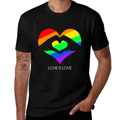 Love Is Love LGBT Hands Love Heart TShirt Printed T Shirts for Unisex TShirt