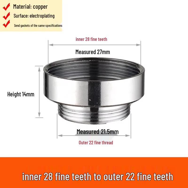 Hua Shun Ying Kitchen Faucet Aerator Adapter, M28 to M22