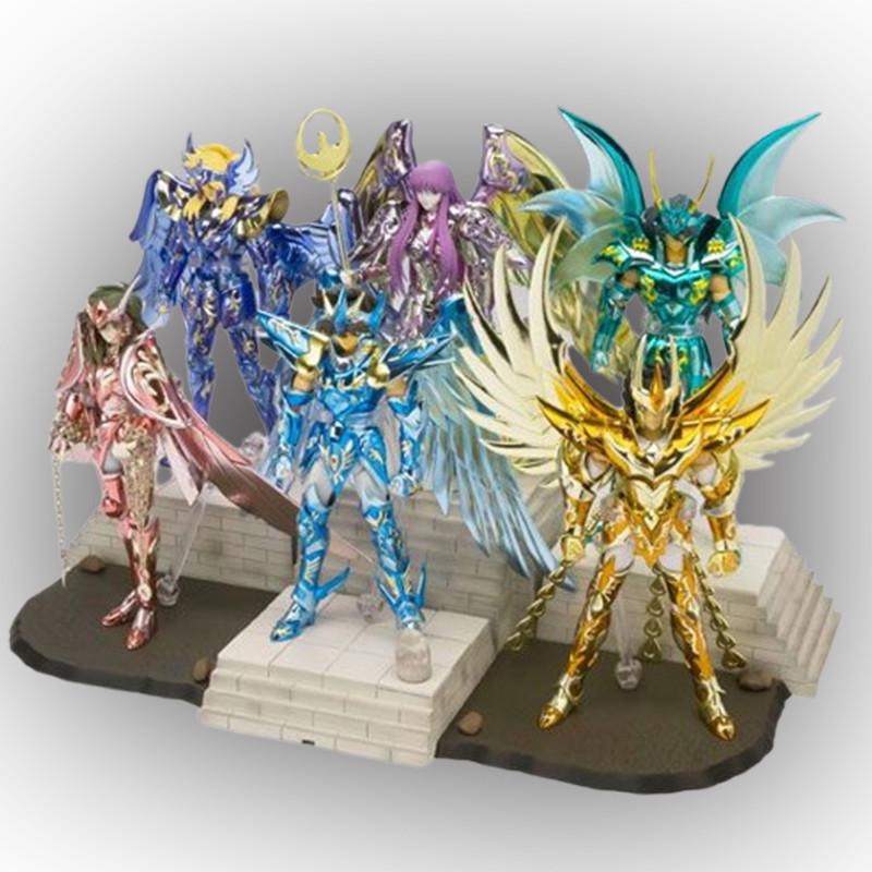 19cm Anime sacred Saint Seiya Figure Phoenix Ikki Hyoga Seiya Shiryu Standing Figure Toy Collection Decoration  Japanese Dolls