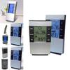 Igrometro Termometro Digitale LCD Misuratore di Umidità Previsioni Meteo Orologio Sveglia Con Calibrazione Automatica e Display Retroilluminato Blu