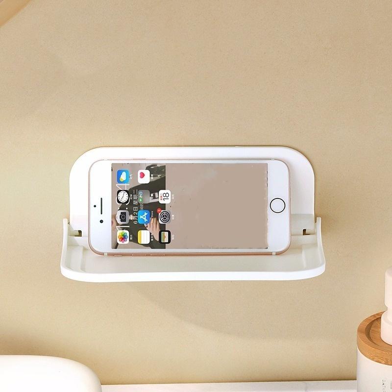 Wall Mounted Folding Storage Shelf No Drill Waterproof 1/2Pcs Sturdy Organizer for Laundry Room Bathroom